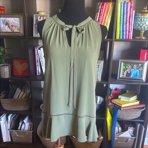 Mossimo Sleeveless Tie-Neck Tunic Blouse